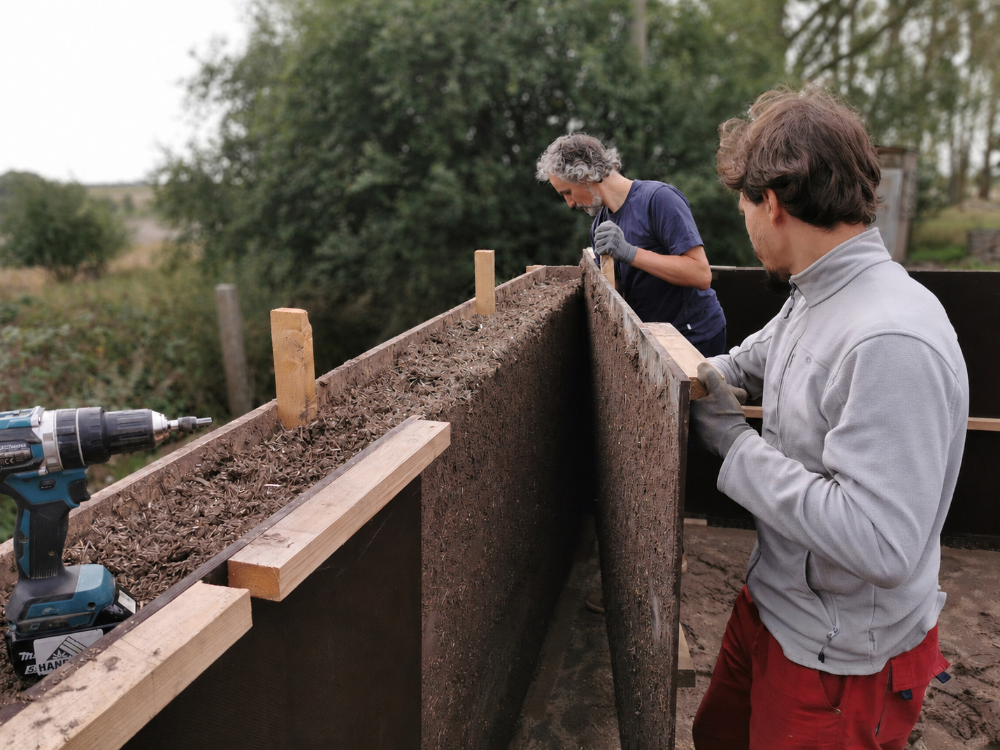 Hanflehm im Betonestrich-Verfahren