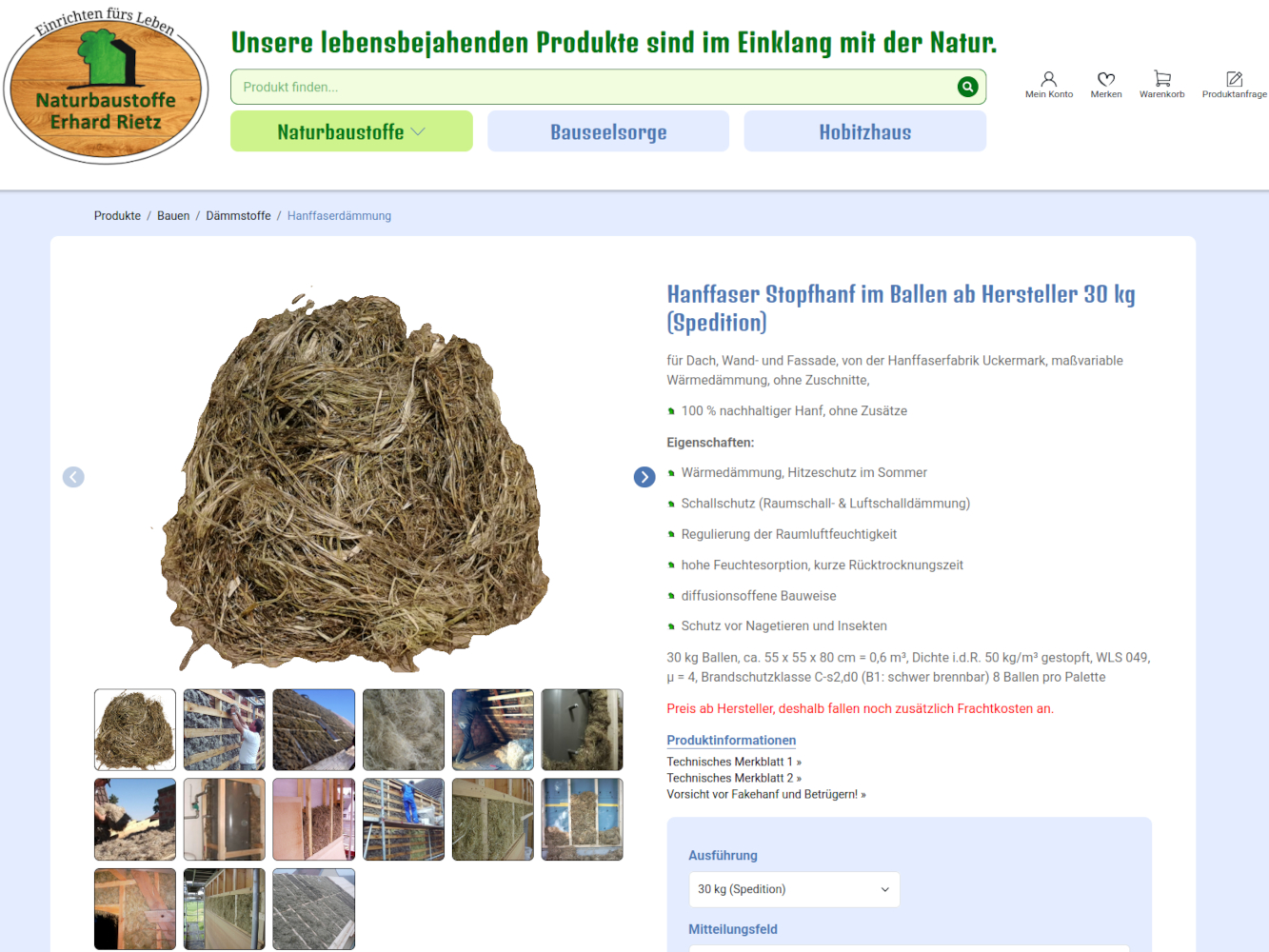 Naturbaustoffe Erhard Rietz Dresden